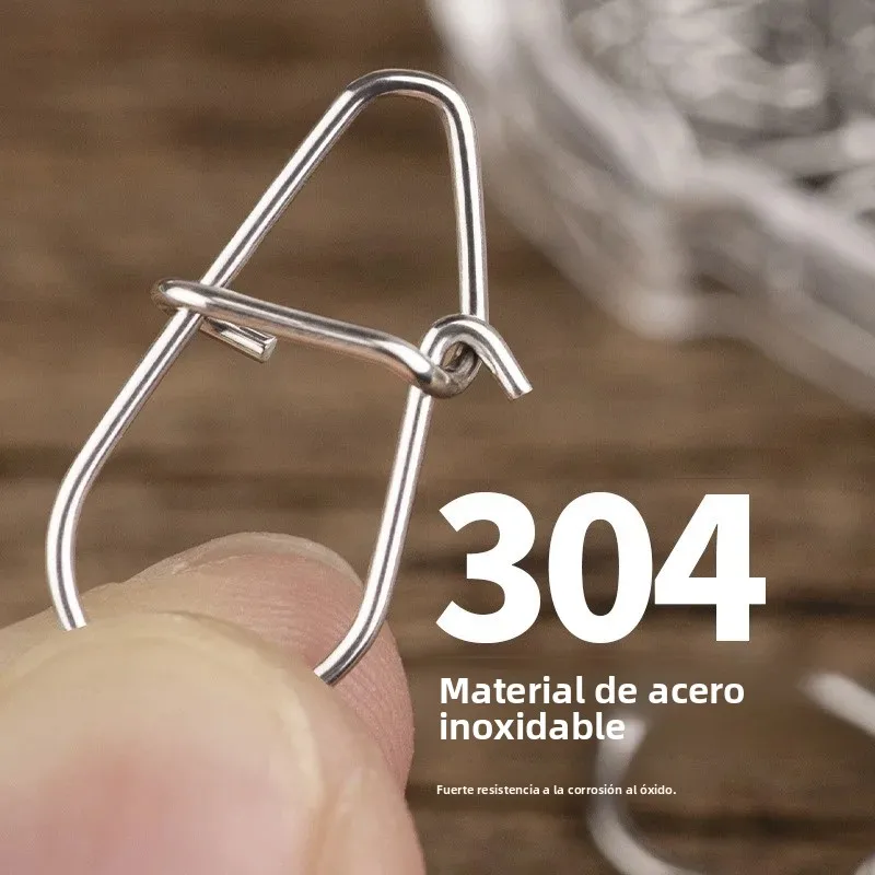 Clips Fastlock acero inoxidable para aparejos de pesca - imagen 2