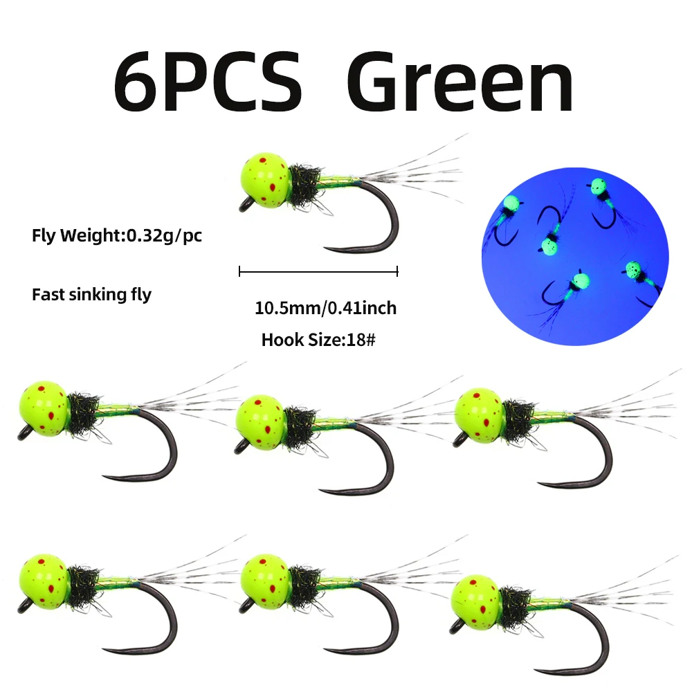 6PCS Green