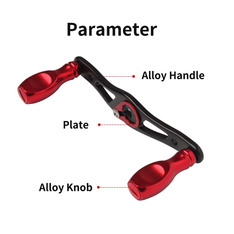 Kawa-mango de carrete de pesca con mango de Metal, perillas de aleación, traje de carrete de pesca de fundición D/S para accesorio de aparejos de promoción, 1 ud. - imagen 4