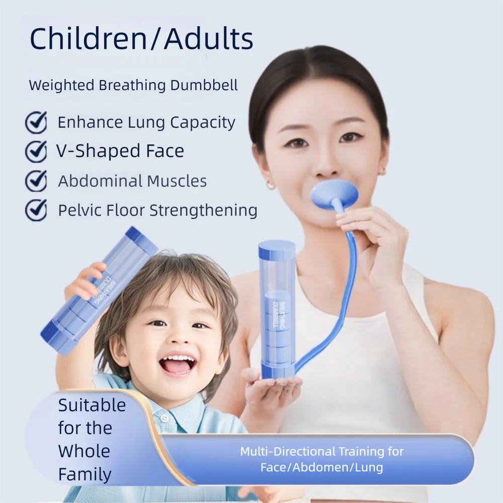 Entrenador muscular, dispositivo de ejercicio de respiración, respirador pulmonar, entrenador de músculos abdominales ajustables, salud, 1 Juego, entrenador de respiración profunda - imagen 3