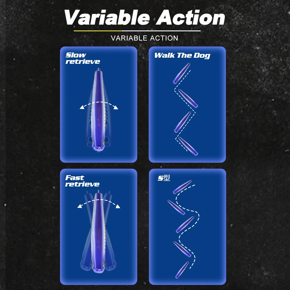 D1-señuelo de Pesca de hundimiento lento, cebo duro para lubina, trucha, aparejos de Pesca, 90mm, 17g - imagen 5