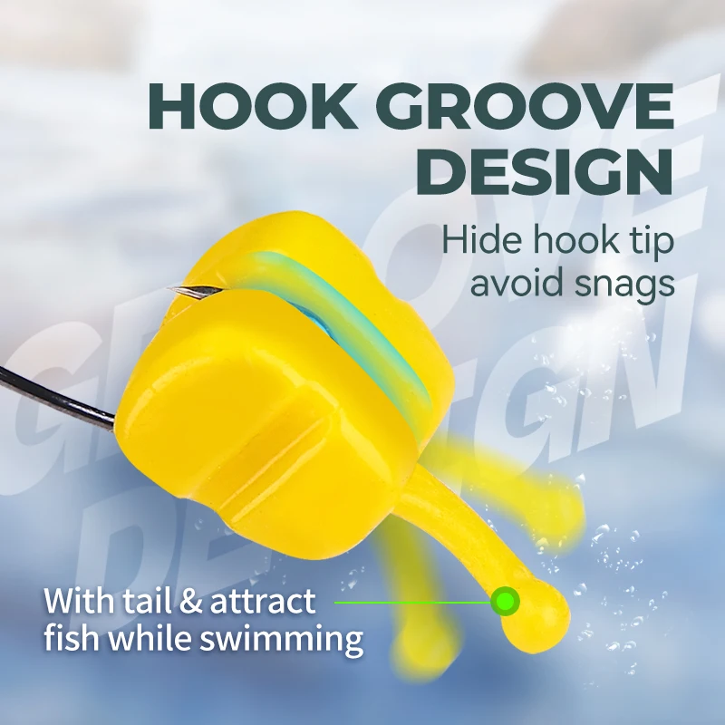 25 uds doble maíz TPE Material Luya flotante tipo agua cebo suave multisabor - imagen 4