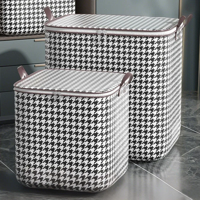 Organizador de ropa plegable, bolsas de almacenamiento de ropa de gran capacidad, colcha a prueba de polvo, caja móvil, bolsa de mano para el hogar, 1 Uds. - imagen 2