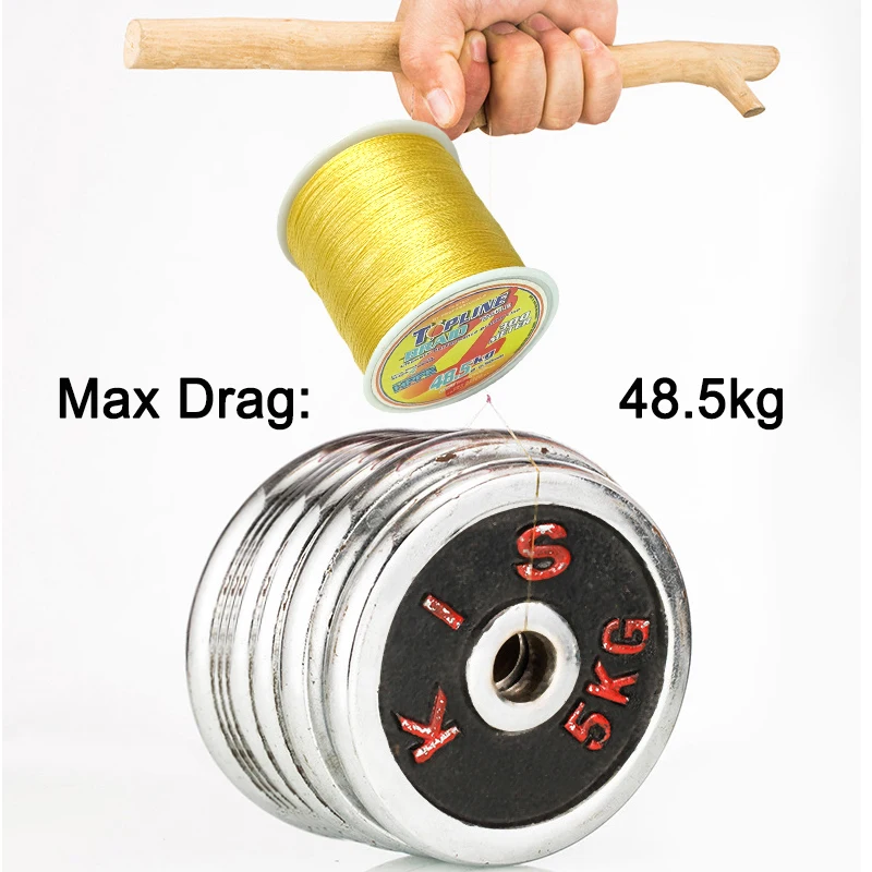 Hilo de pescar trenzado de 300M, cuerda multifilamento de 4 hebras, arrastre de 3,9Kg-48,5Kg, hilo de prueba de resistencia para la pesca en estanques y lagos - imagen 5
