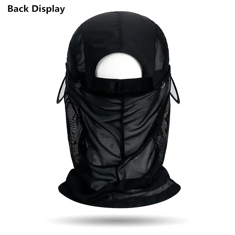 360 °   Sombrero para el sol de pesca portátil, protección solar para ciclismo y senderismo al aire libre, equipo de pesca desmontable y ajustable - imagen 4