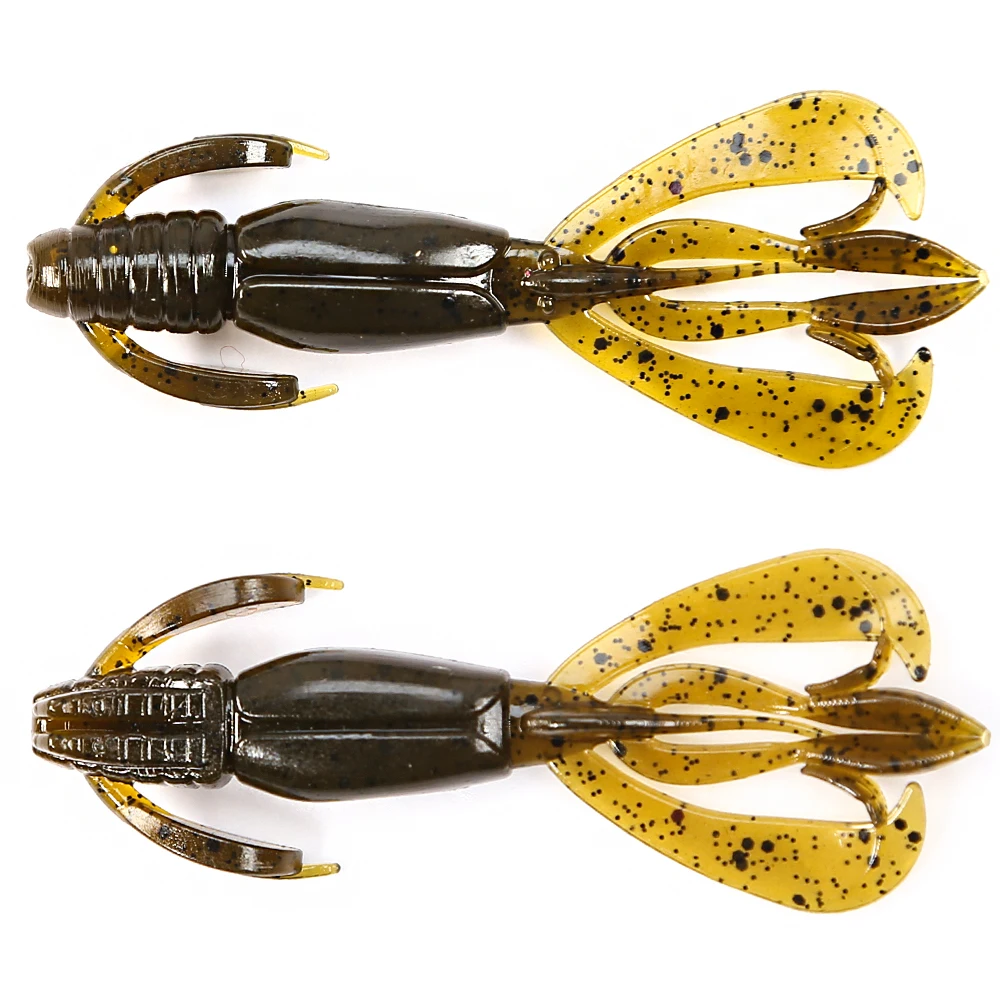 B & U flotante loco Flapper pesca señuelo suave Jig Wobblers Swimbait cebos de silicona camarones lubina perca señuelo Artificial Craws cebo - imagen 4