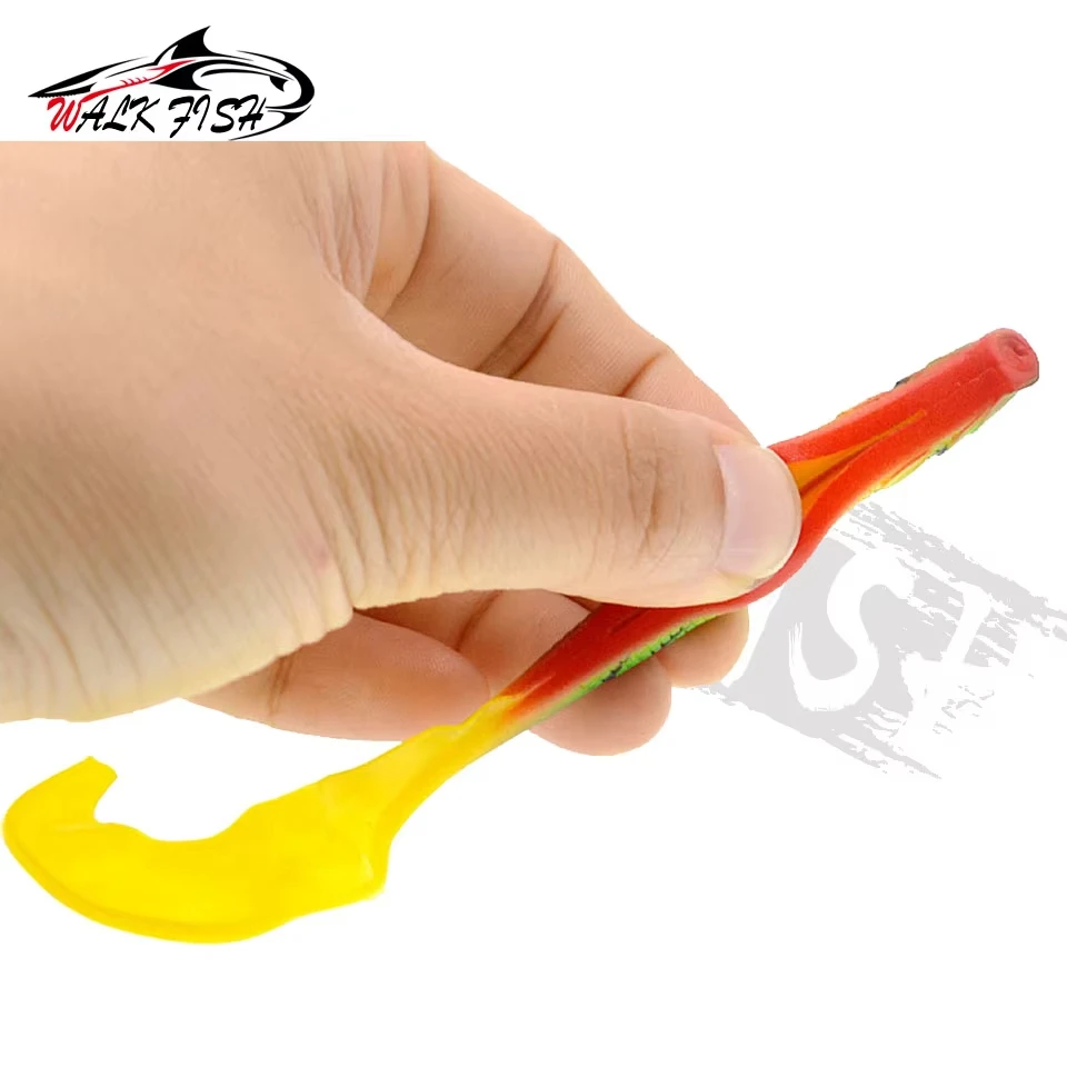 WALK FISH Shad Cola en T – Señuelo blando de silicona para lubina - imagen 2
