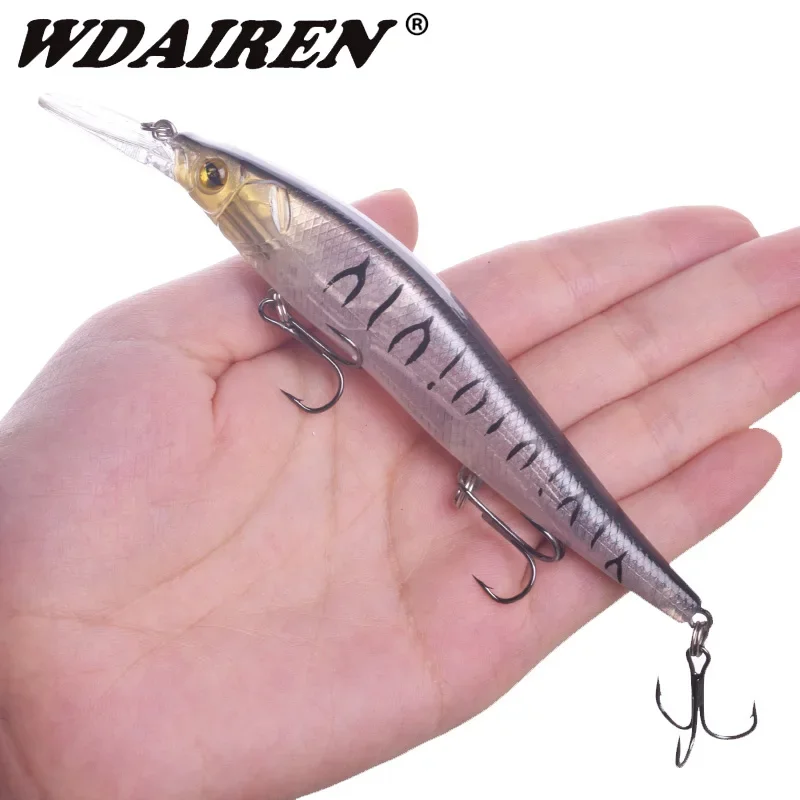 Señuelo de pesca flotante japonés, 1 unidad, 13,5 cm, 16g, ojos 3D, cebo duro Artificial, señuelos para lubina, Crankbait Wobblers, aparejos de pesca