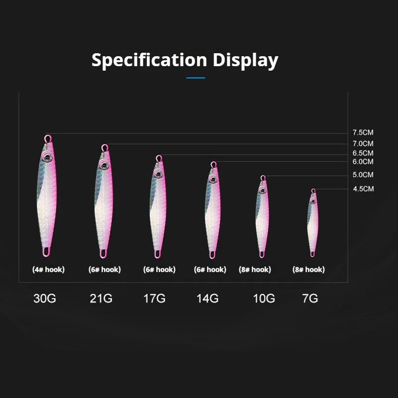 1 Uds. Fsihing anzuelo de Metal Spinner cebo 7g/10g/14g/17g/21g/30g láser Metal Jigging Umpan Casting cuchara señuelo de pesca - imagen 2