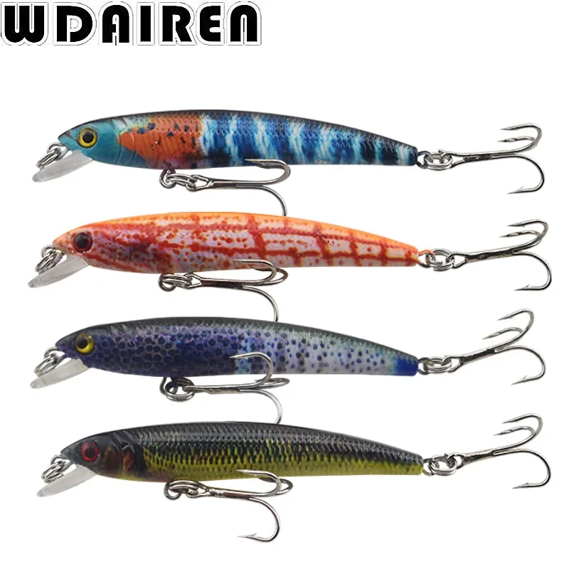 Señuelo de Pesca Minnow, anzuelos duros con láser Artificial, manivela Wobblers, aparejos de Pesca, Crankbait, 7,5 cm, 4,6g, 1 ud. - imagen 5