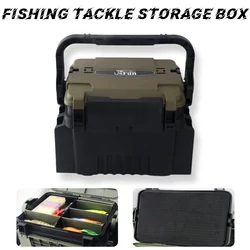 Caja de aparejos de gran capacidad, caja de herramientas, accesorios de pesca, caja de aparejos, caja de Señuelos de Pesca, suministros de pesca, caja de almacenamiento de señuelos