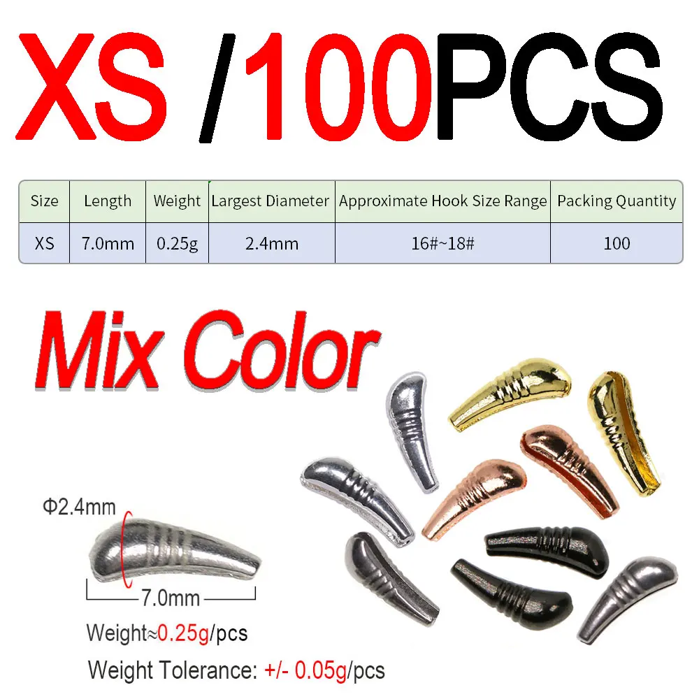 XS 100pcs Mix Color