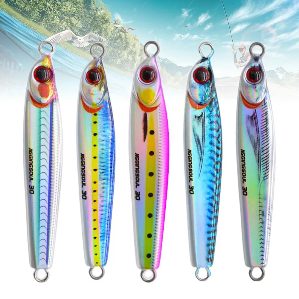 Señuelo de pesca de aleación de plomo con estampado 3D, cebo de Metal para caballa española, 10g, 15g, cebo de alambre, Swimbait, Jigging, Wobbler - imagen 2