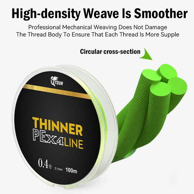 Micro THINNER líneas de pesca 100M 150m MT8 4 hebras trenzadas PE Japón monofilamento línea de pesca - imagen 3