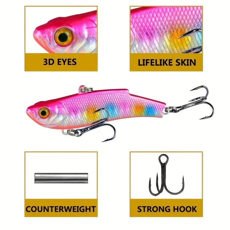 VIB Señuelo Hundimiento para Jigging de Lucio – Anzuelos Triples - imagen 2