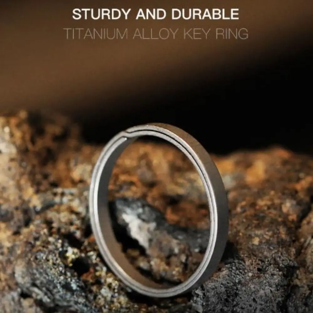 LLavero EDC de aleación de titanio de 20mm/24mm/29mm/33mm, portátil, 4 tamaños, llavero con hebilla para exteriores, herramienta colgante para viajes y acampada - imagen 2