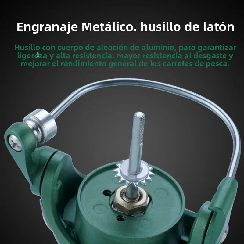 Carrete giratorio compacto Huidiao serie 500/800 Zero Play 3 + 1BB 5,2: 1 relación de engranaje carrete de pesca en hielo ligero 5KG/11LB arrastre potente - imagen 5