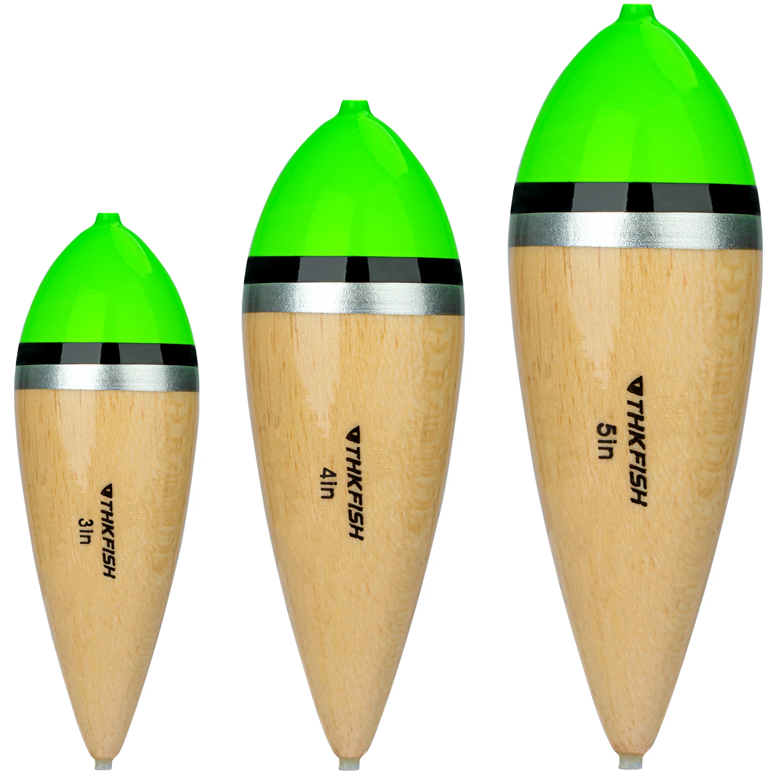THKFISH 4 Uds 5in flotadores de pesca Bobber antideslizante para Crappie Bass 3in 4in tubo de deriva pesca de madera Bobbers deslizantes boyas pesca de carpa - imagen 2