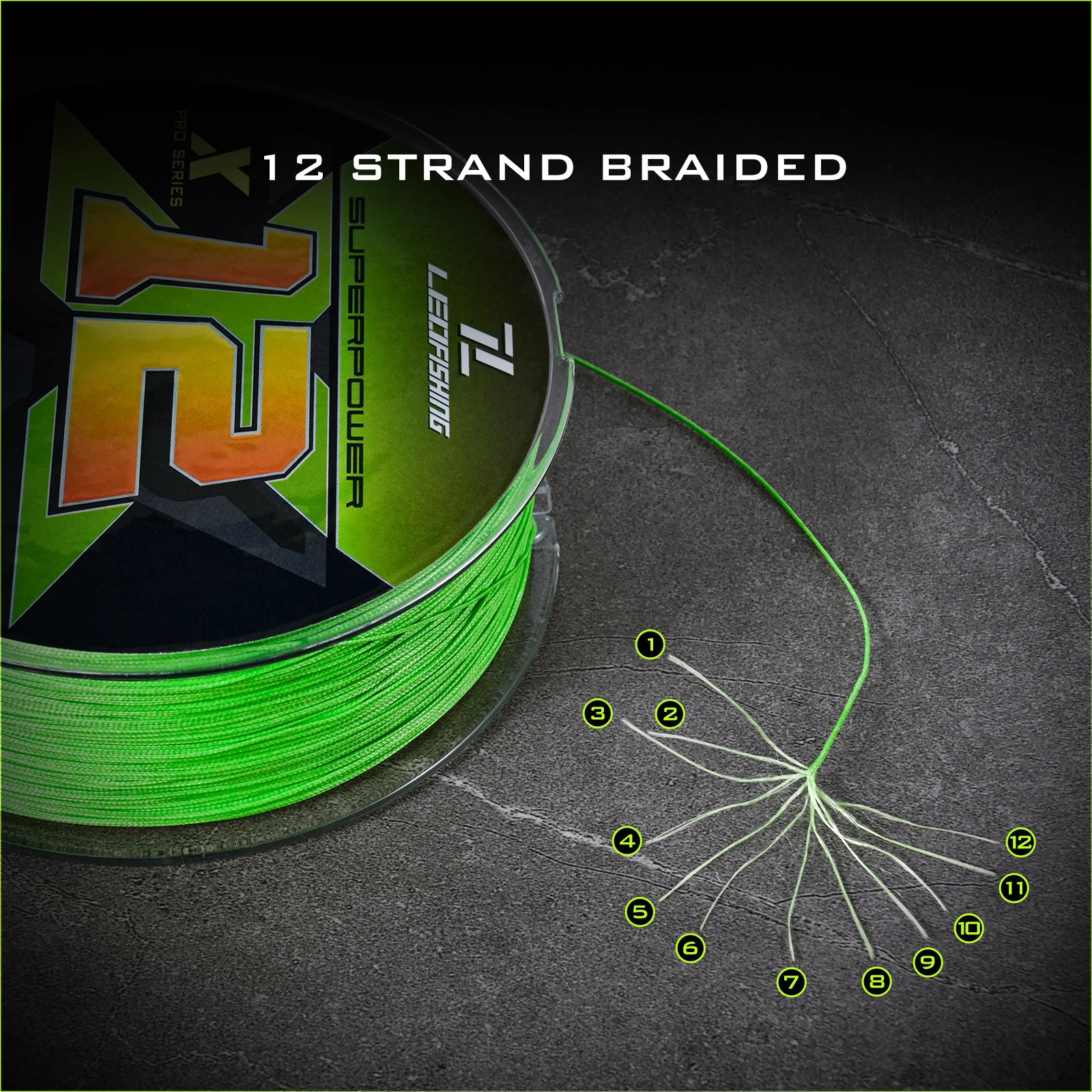 Línea de pesca trenzada X12, 150M, 300M, 12 hebras, 18LB-86LB, multifilamento suave, PE, novedad - imagen 4