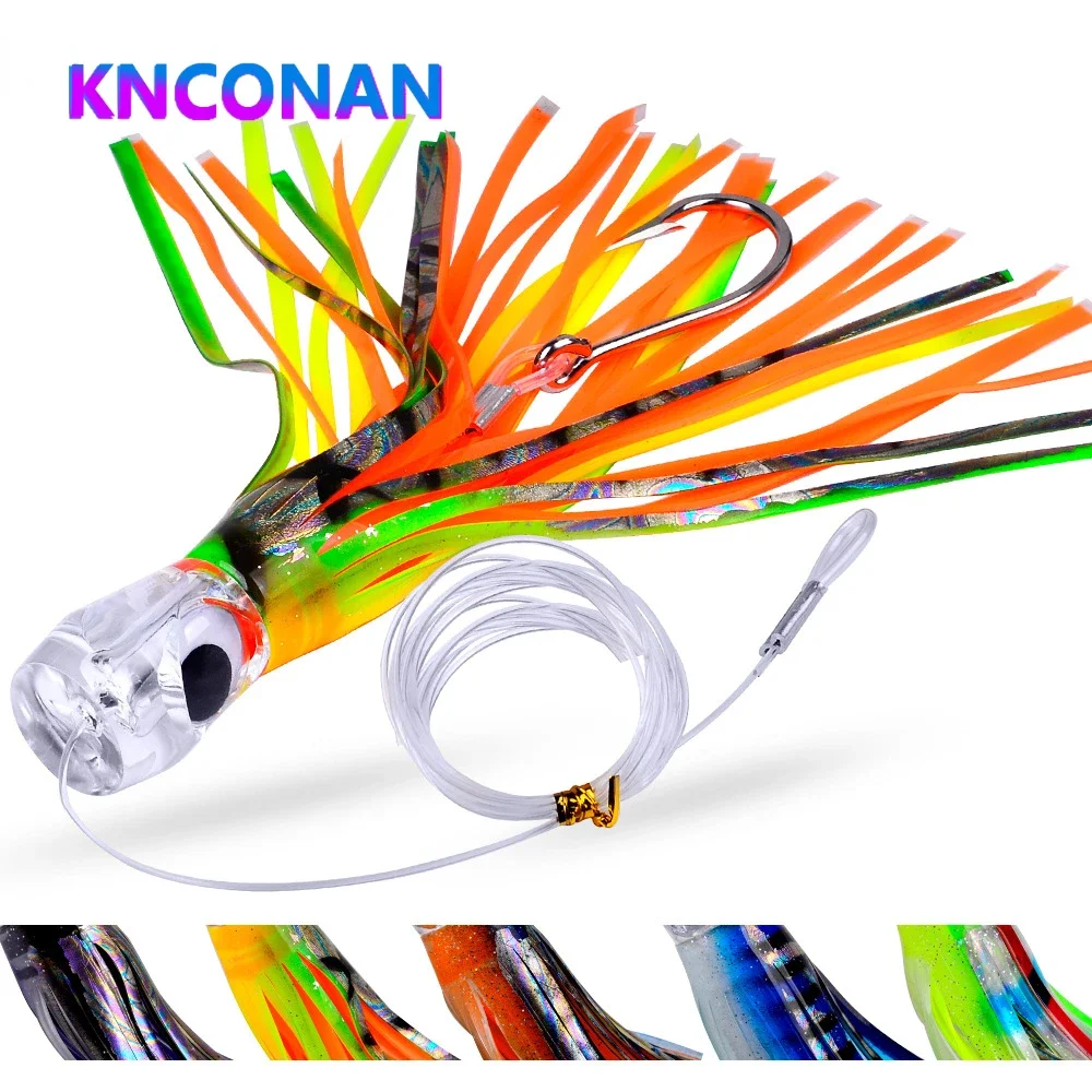 Cebo de arrastre de 230mm y 170mm, cebo suave de pulpo acrílico vivo, cebo falso biónico de resina, pesca en barco, equipo de pesca en vivo - imagen 2