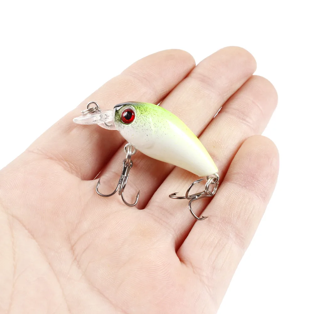 Señuelo de Pesca de manivela flotante, cebo duro Artificial Wobblers Crankbait, carpa, lubina, aparejos de Pesca SwimBait, 4,5 cm, 3,8g, 1 unidad - imagen 5