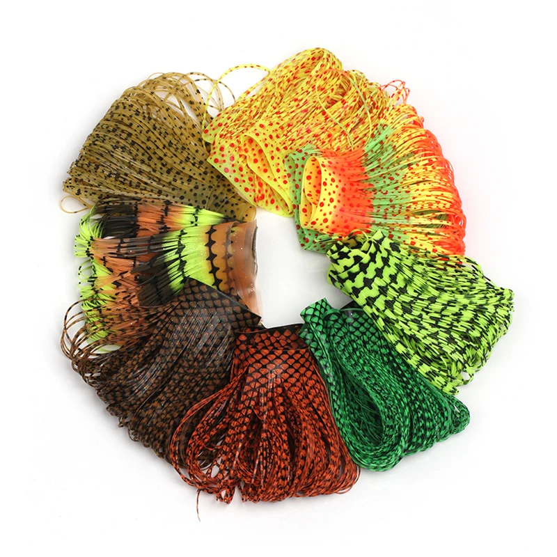 Wifreo-falda de goma de silicona con capas, Material de falda de pierna de goma para Spinnerbaits, Buzzbaits y plantilla de cuchara, señuelo para pesca en agua salada, mosca - imagen 5