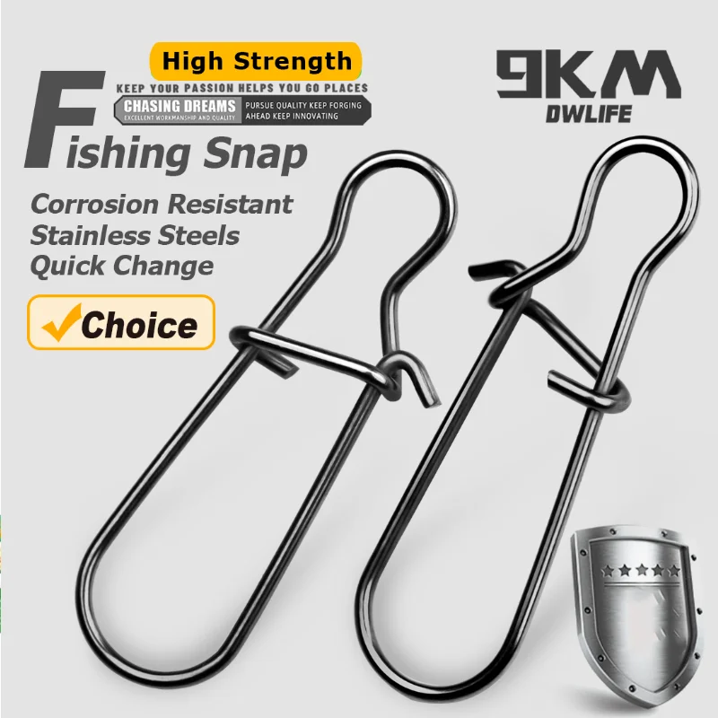 Conectores y broches de pesca inox: clips de bloqueo y giratorios