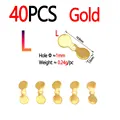 40pcs Gold L