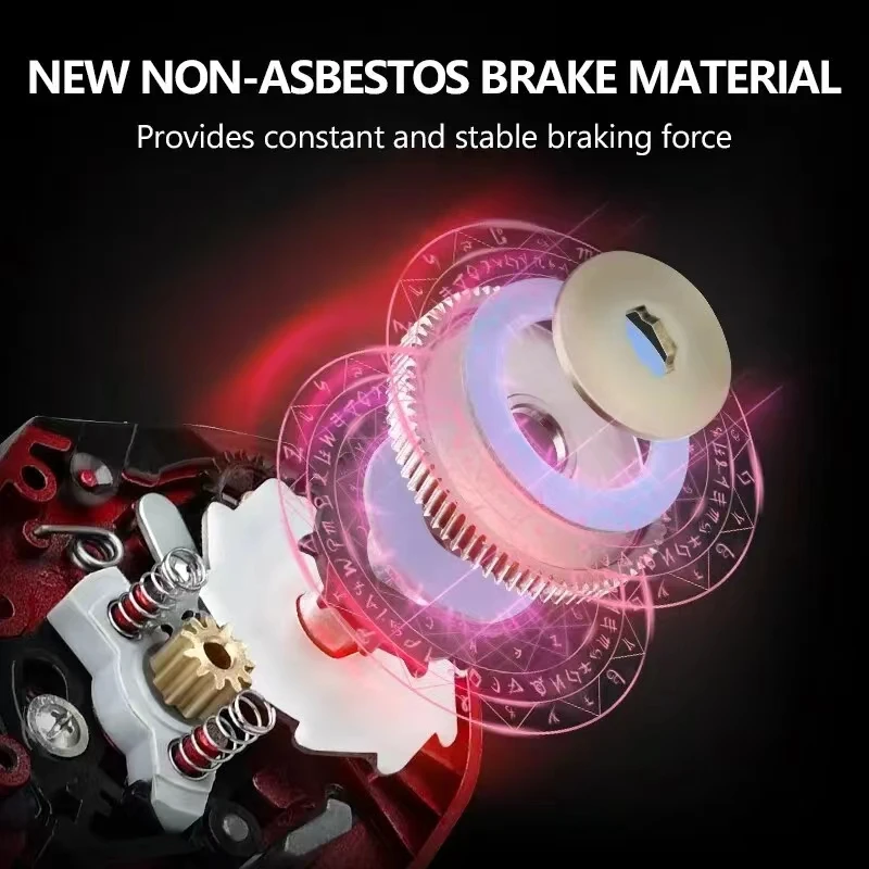 Carrete Rooblinos BR Baitcasting, carretes de pesca de agua dulce y salada, arrastre máximo de 8KG, carrete ligero para Surf, carretes Baitcaster - imagen 4