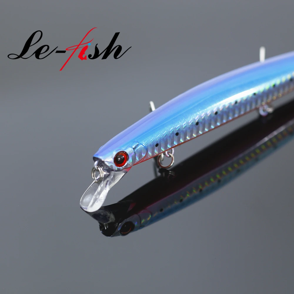 Le Fish-SEÑUELOS flotantes de pesca de lubina, cebos de pececillo con señuelo duro, aparejos Wobblers de buena acción Pi, 140mm, 18,5g - imagen 2