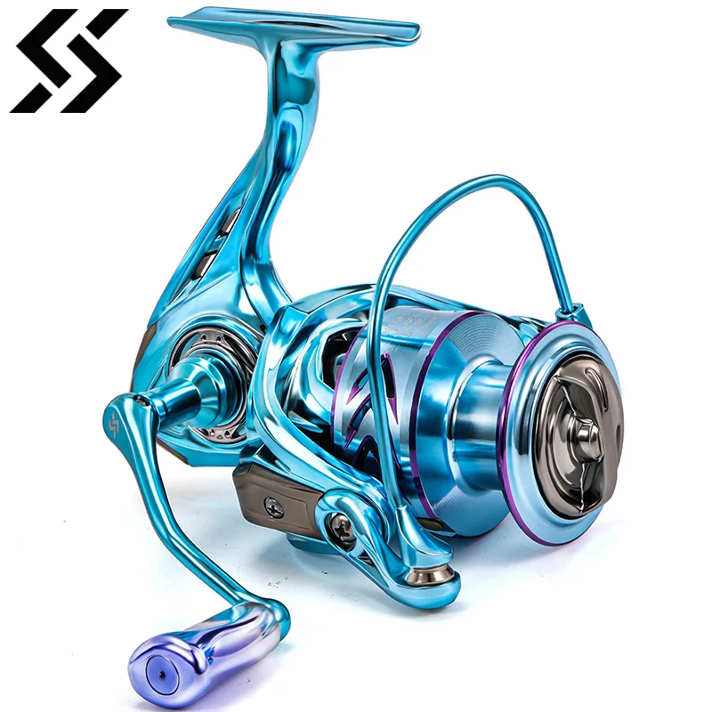 Sougayilang 1000-4000 Size Spinning Visserij-reel Hoge 5.2:1 Overbrengingsverhouding 10KG Remkracht voor Zoetwater Zeewatervissen Pesca