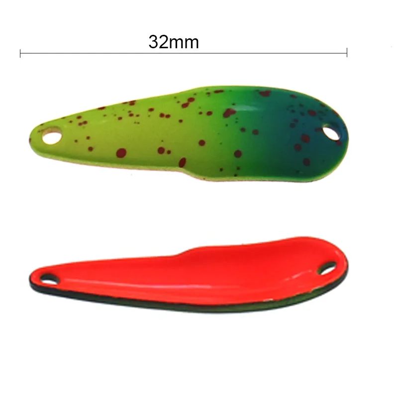 HISTOLURE-señuelo de pesca de plantilla de Metal colorido, cebo de cuchara, un solo gancho, señuelo de trucha, aparejos de pesca, 3,2 cm, 2,5g - imagen 4