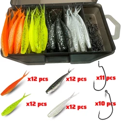 GOBAIT Spring Lock Anzuelo Offset para vinilo de pesca con cola en V