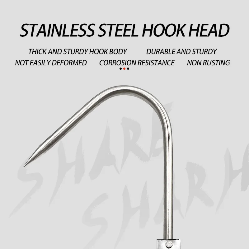 Anzuelo de pesca telescópico de acero inoxidable, herramienta de pesca, 60cm - imagen 2