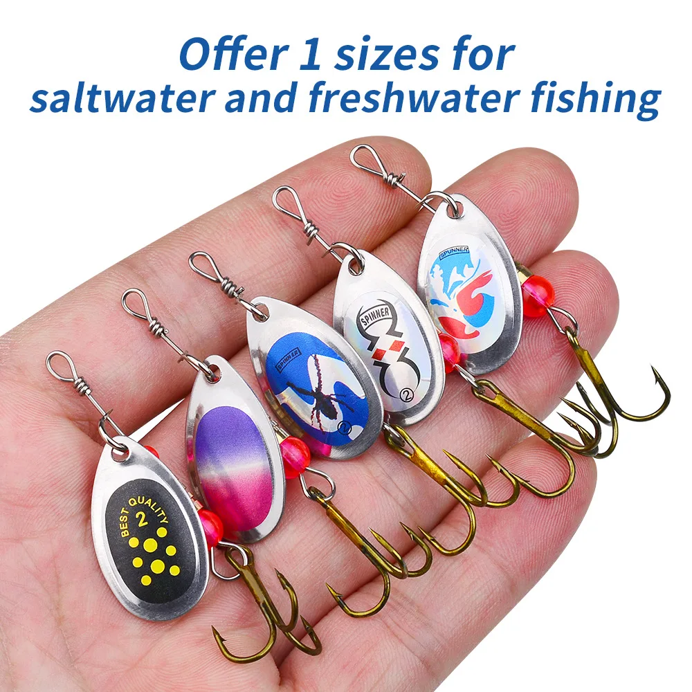 Cuchara Spinner metálica 3,2g – Señuelo gota de agua para mar y río - imagen 5