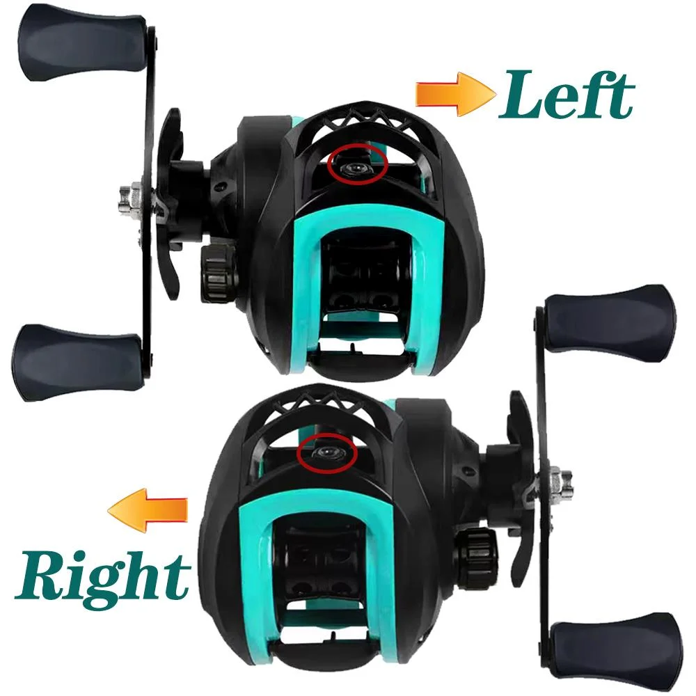 Carrete de pesca Baitcasting arrastre máximo 10kg sistema de freno magnético de 12 velocidades relación de engranaje 7,2: 1 marco de carbono para pesca en agua dulce/salada - imagen 2