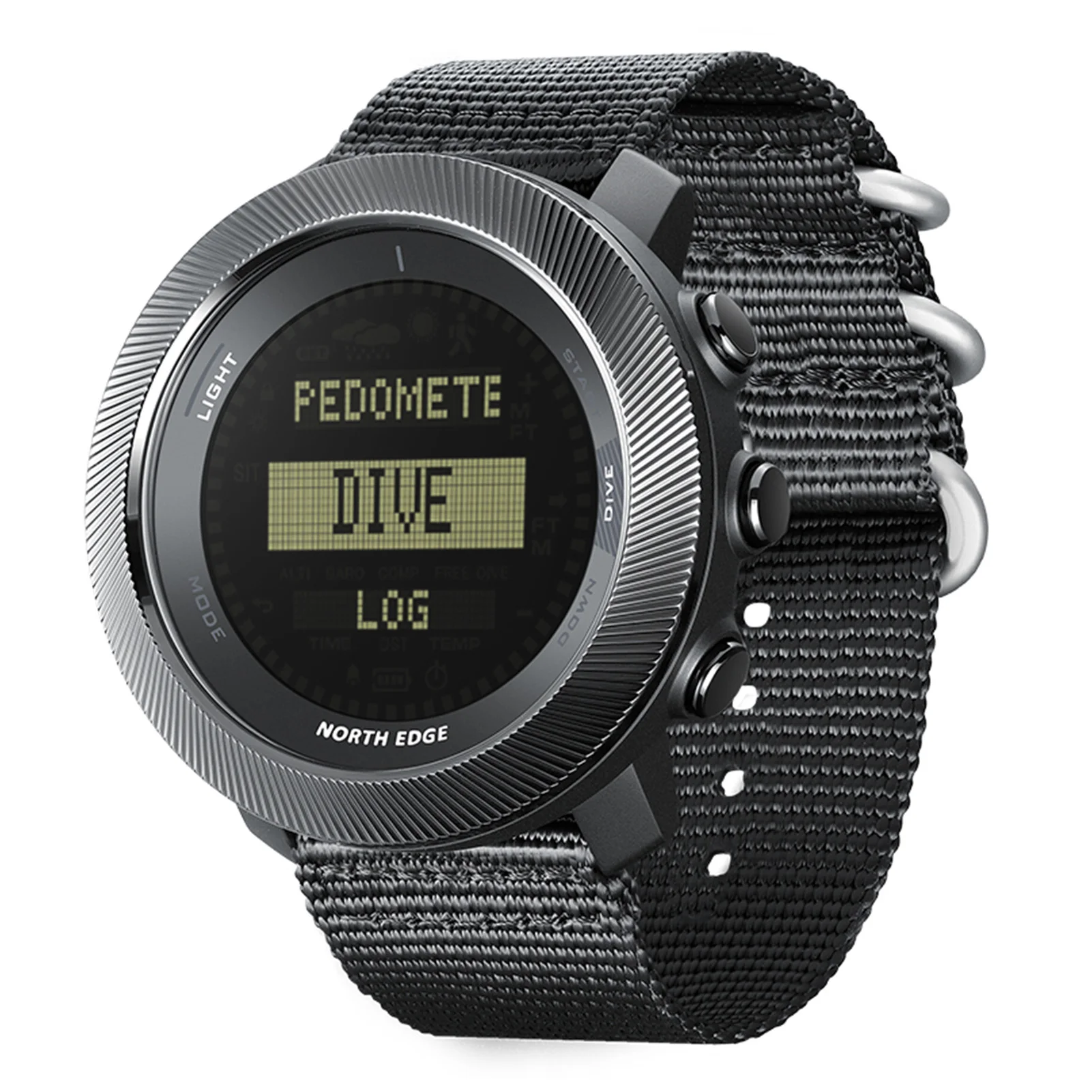 Reloj de buceo al aire libre Relojes deportivos digitales con retroiluminación LED Brújula Profundidad 100 m Resistente a la lluvia - imagen 3