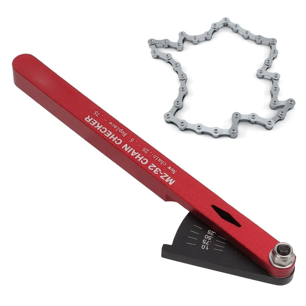 Comprobador desgaste cadena bicicleta – Medidor aluminio multifuncional - imagen 5