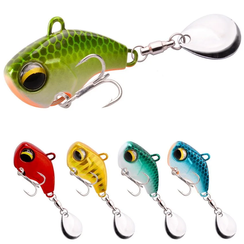 1 Uds 6g/14g/26g Metal VIB señuelo de pesca Spinner hundimiento cuchara giratoria Pin Crankbait lentejuelas cebos aparejos de pesca - imagen 2