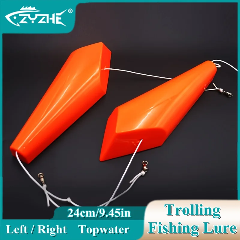 ZYZHE 1 pieza 24 CM Señuelo de pesca de arrastre para barco, señuelo especial de gran tamaño para pesca en el mar, señuelo artificial de superficie para agua salada, señuelo de atún