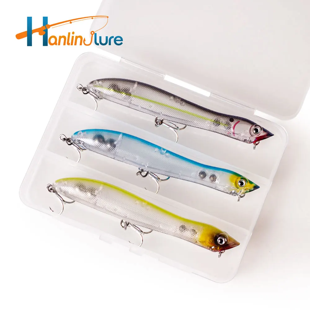 3 unids/caja Topwater lápiz Popper señuelo de pesca 12cm flotante cabeza de serpiente cebo duro Artificial caminar al perro sonajero Wobble aparejos de lubina - imagen 4