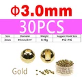 30PCS 3.0mm Gold