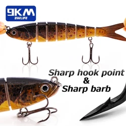 Swimbait multiarticulado realista para pesca de lubina y trucha