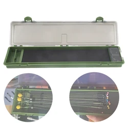 Caja de sedal de pesca de carpa, caja de almacenamiento para aparejo de pelo con alfileres organizadores, caja de aparejos de diseño con múltiples compartimentos