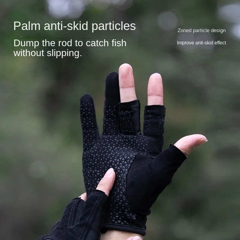 LINNHUE-guantes antideslizantes de tres dedos para herramienta de pesca, artículo de pesca, carrete giratorio profesional para pesca en el mar - imagen 2