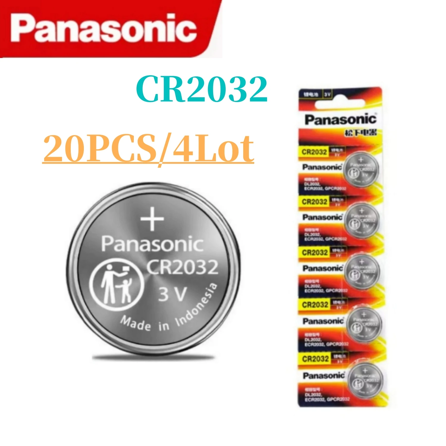 Pila litio PANASONIC CR2032 3V para electrónica pesca deportiva - imagen 5