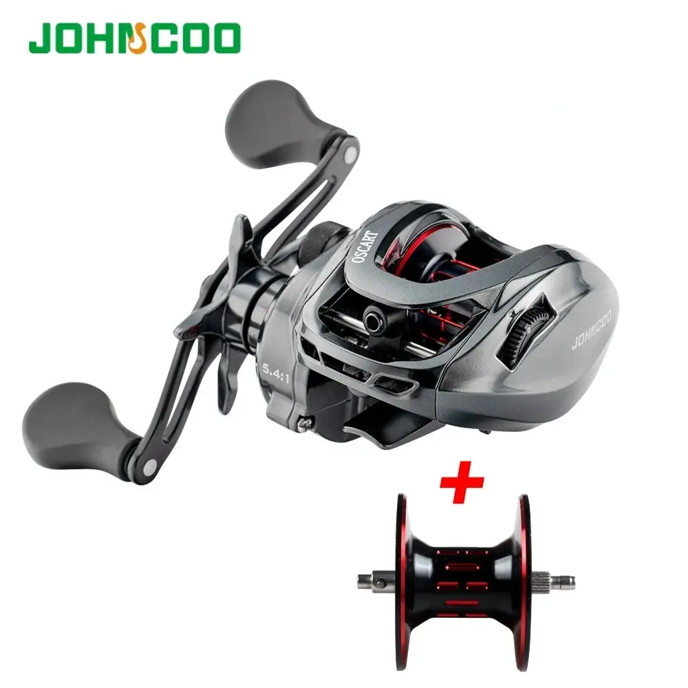 Carrete de Baitcasting y Baitcaster para agua salada, bobina multiplicadora de Baitcasting con carrete de repuesto para pulpo, 9BB 5,4: 1 7,1: 1
