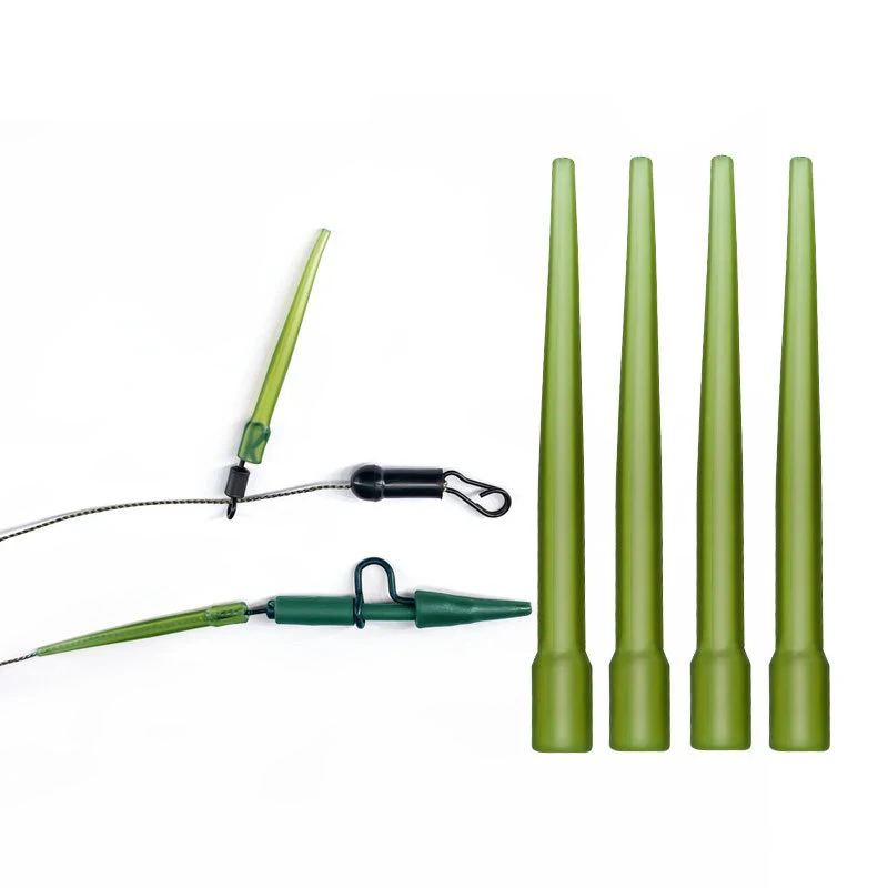 Aparejo de pelo de manga antienredos de 40mm/60mm/85mm de largo, accesorios de pesca para carpa, conector giratorio, Terminal, aparejos de pesca, 20 piezas