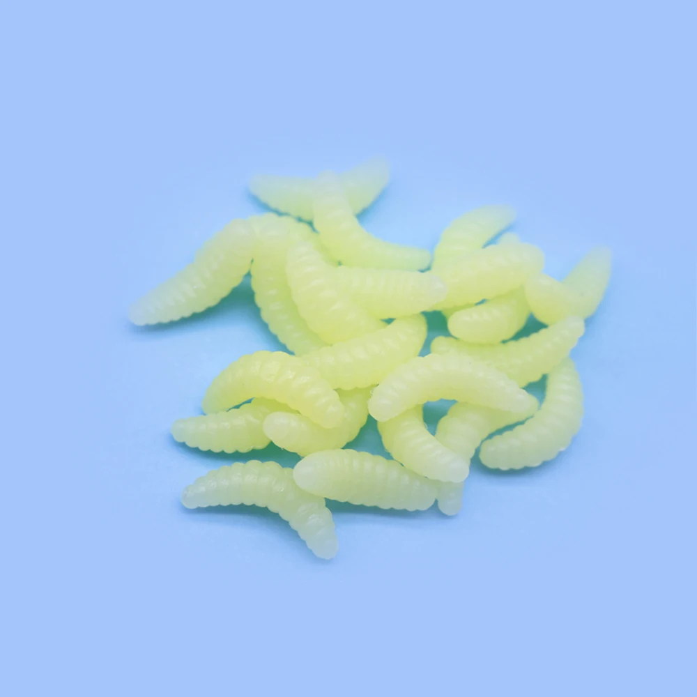 Señuelo de pesca suave, cebo de 25 piezas, 2cm, 0,4g, gusanos de pesca de lubina, cebos de gusano suave de silicona, gusano de pan - imagen 2