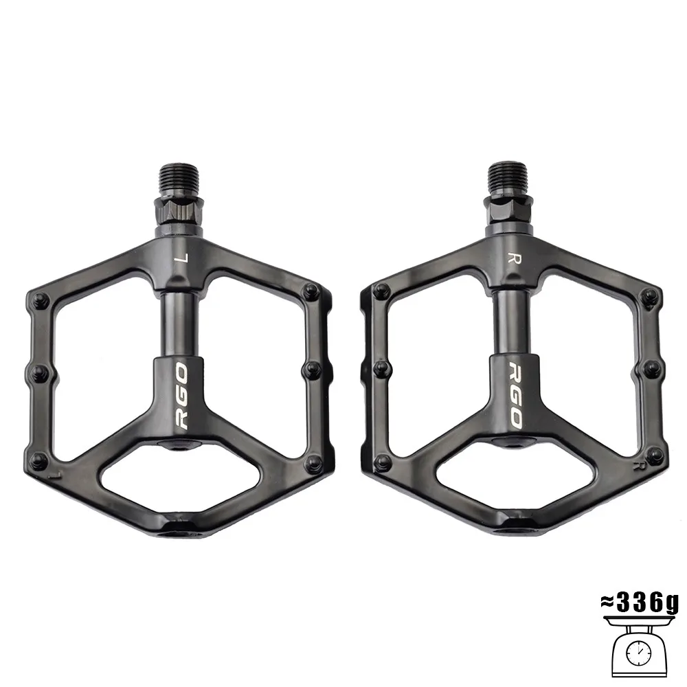 Pedales de bicicleta de aleación de aluminio, fáciles de instalar, antideslizantes, reemplazo de plataforma de pie de bicicleta, pedales de ciclismo negros, bicicleta de carretera MTB